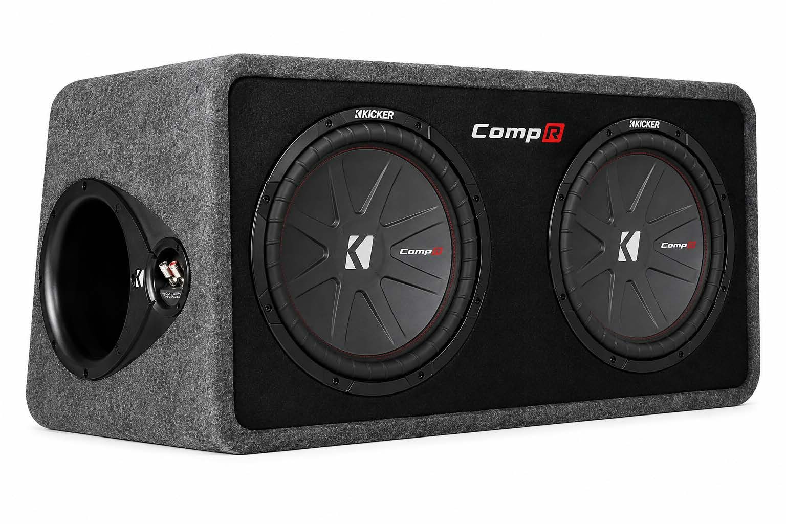 Kicker CompR dual subwoofer box