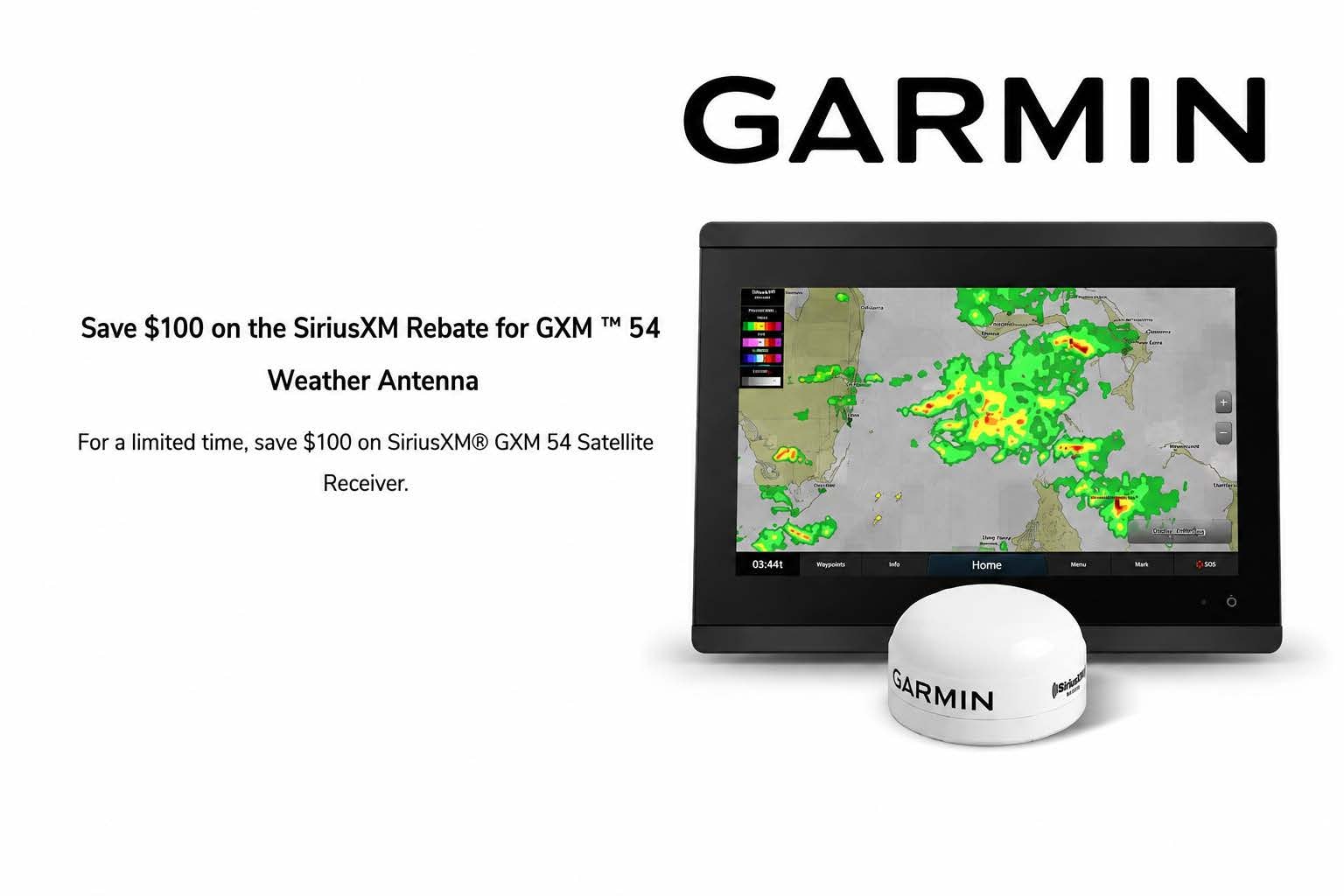 Garmin GXM 54 SiriusXM weather antenna — save $100