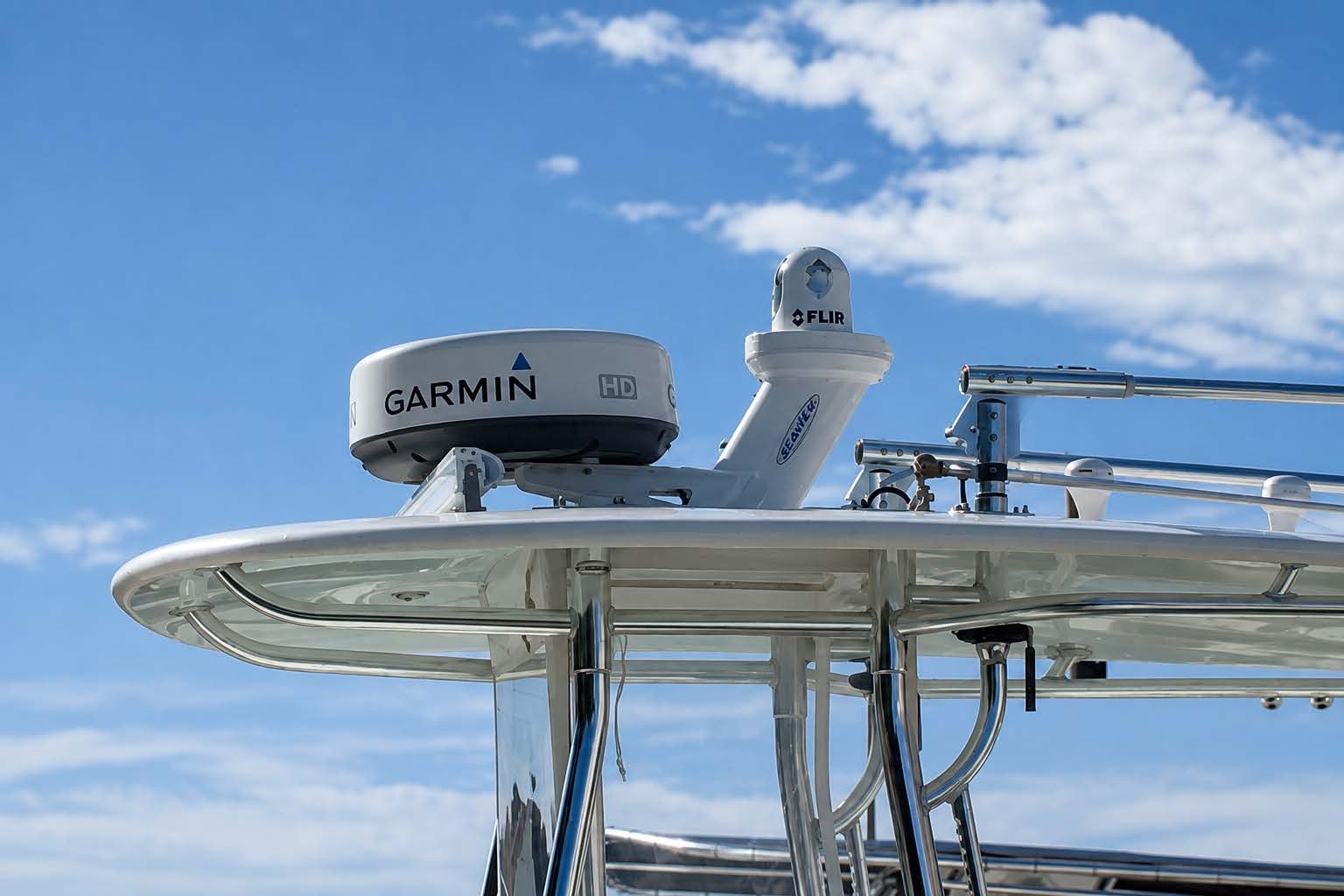 Garmin HD radar & FLIR thermal camera on T-top